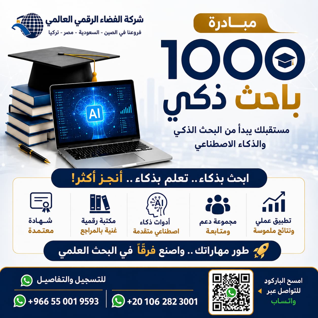مبادرة 1000 باحث ذكي: مستقبل البحث العلمي في عصر الذكاء الاصطناعي
